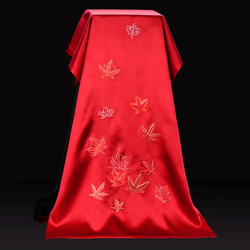 Xiuzhuang self sells Chinese style silk scarves, "Danfeng Welcoming Autumn" holiday gifts, elegant scarves and shawls