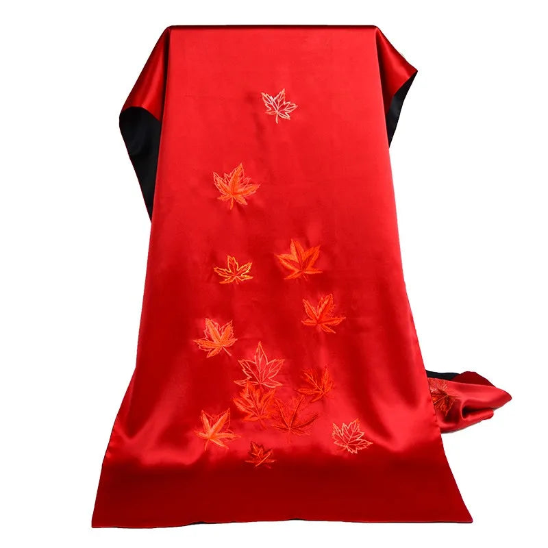 Xiuzhuang self sells Chinese style silk scarves, "Danfeng Welcoming Autumn" holiday gifts, elegant scarves and shawls