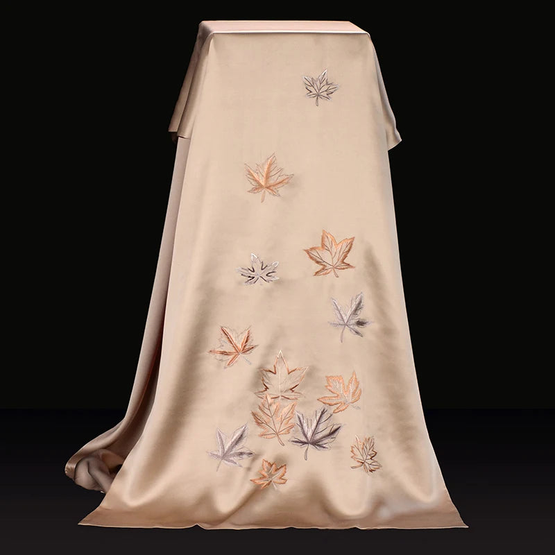 Xiuzhuang self sells Chinese style silk scarves, "Danfeng Welcoming Autumn" holiday gifts, elegant scarves and shawls