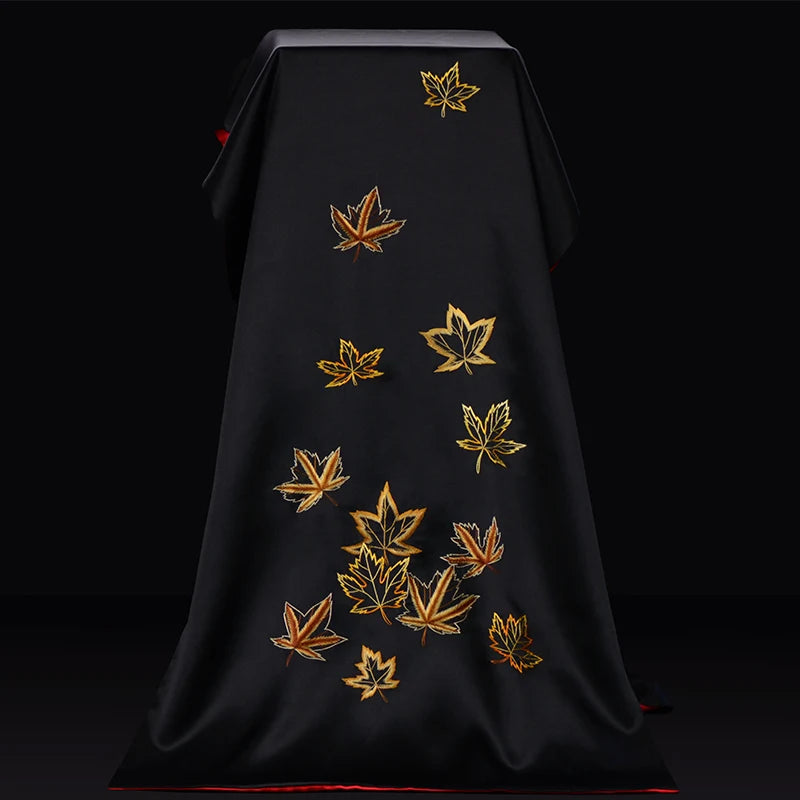 Xiuzhuang self sells Chinese style silk scarves, "Danfeng Welcoming Autumn" holiday gifts, elegant scarves and shawls