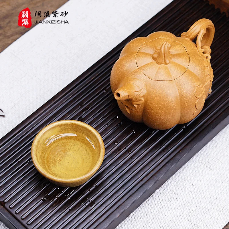 Xixi Yixing Teapot Teapot Tea Set Famous Wang Qiping Raw Ore Old Segment Mud Handmade Boutique Pumpkin Pot