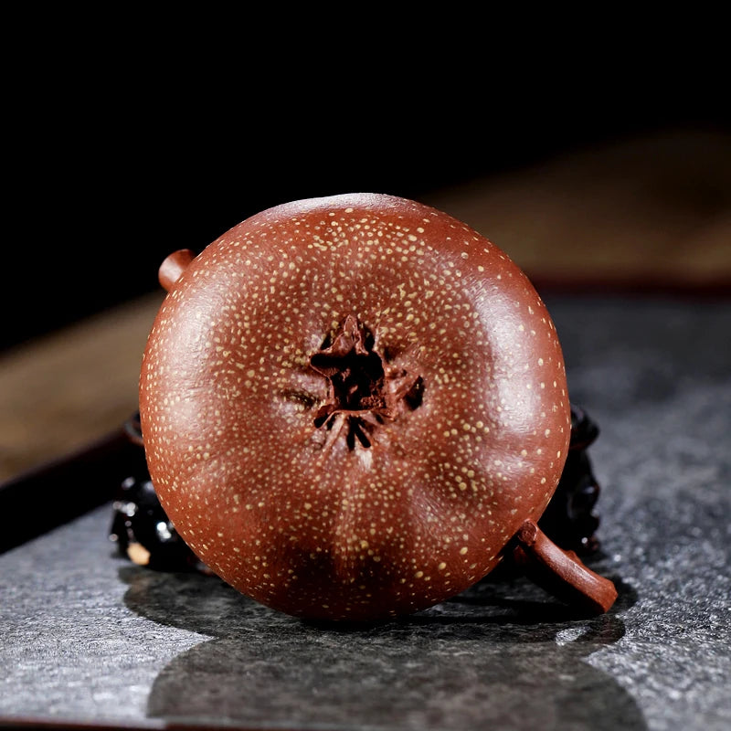 Xiyin Taofu Yixing Purple Clay Pot Flower Goods Pot Famous Haw Mangosteen Pot Literati Melon and Fruit Bionic Device Sketch Teap