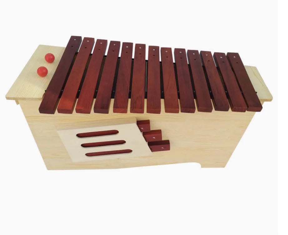 Electronic musical instruments Xylophone 13 tones Complete set includes Treble, midrange and bass tonal modification Box type percussion instrument