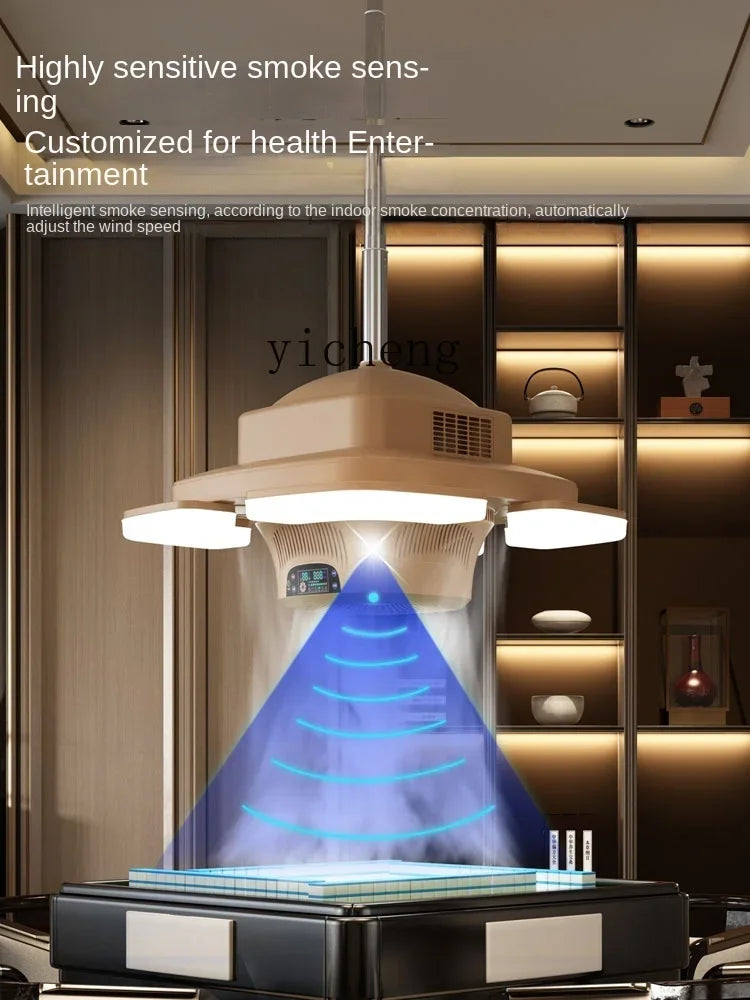 YY High-End Intelligent Electric Air Purifier Table Chess Card Straight Outer Row Pumping Lifting Smoke Exhaust Lamp