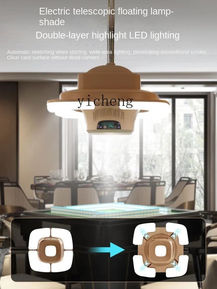 YY High-End Intelligent Electric Air Purifier Table Chess Card Straight Outer Row Pumping Lifting Smoke Exhaust Lamp