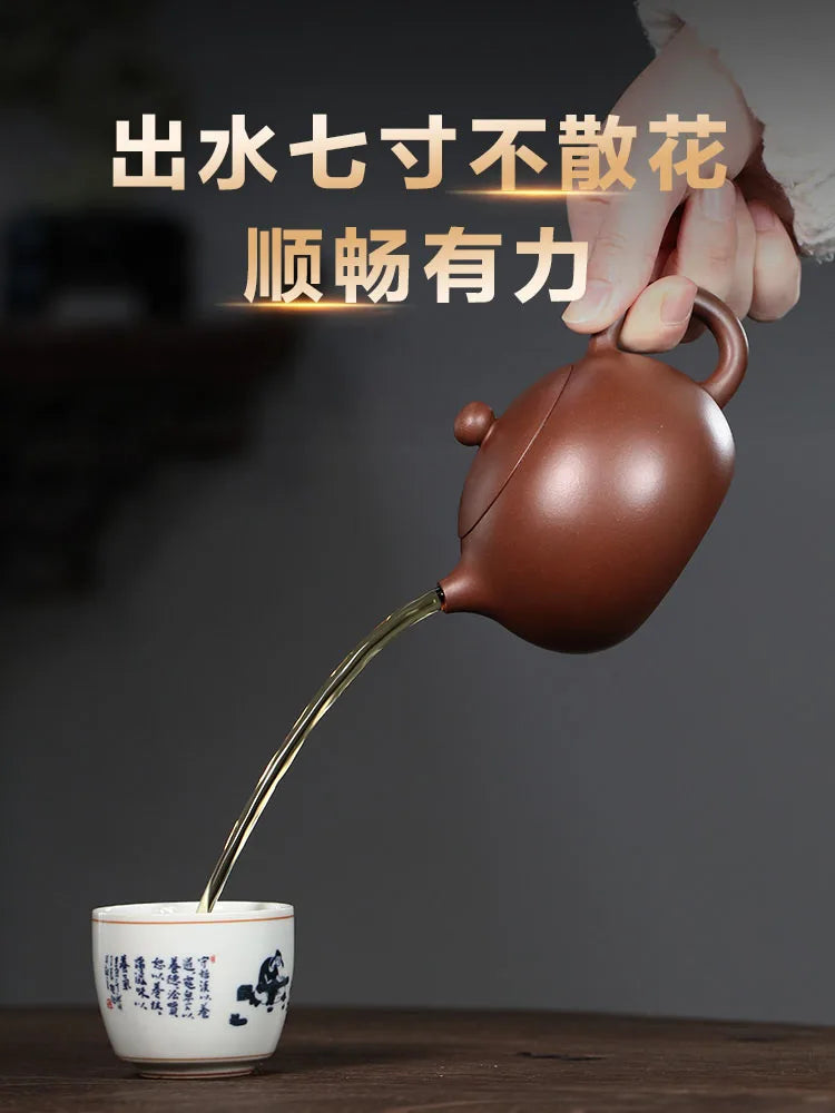 Yixing Clay Pure Handmade Original Mine, Purple Mud, Xishi Pot, High End Tea Set, Gift For Men
