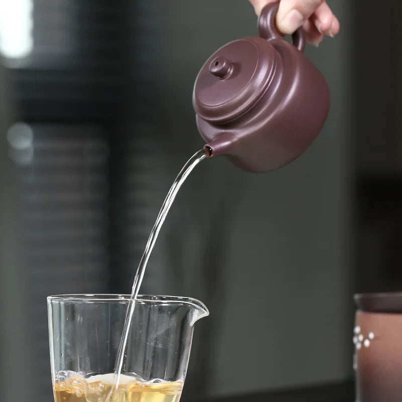 Yixing Famous Handmade Purple Clay Pot, Small Capacity Kung Fu Tea Set, Old Clay, Tycoon, Dezhong