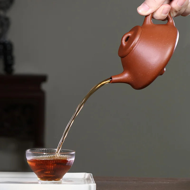 Yixing Famous Home Pure Handmade Purple Clay Pot, Household Kung Fu Tea Set, Small Capacity Red Mud, Sand, Smelted
