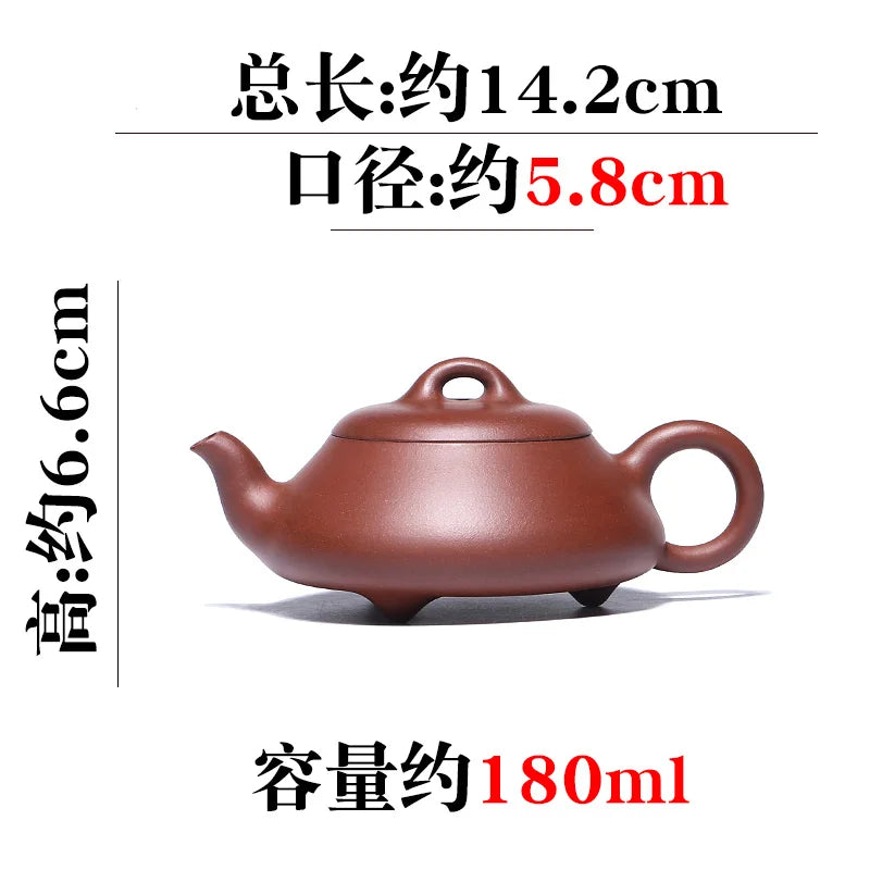 Yixing Famous Purple Clay Pot, Pure Handmade Tea Set, Original Mineral Red Skin Dragon, Fully Han