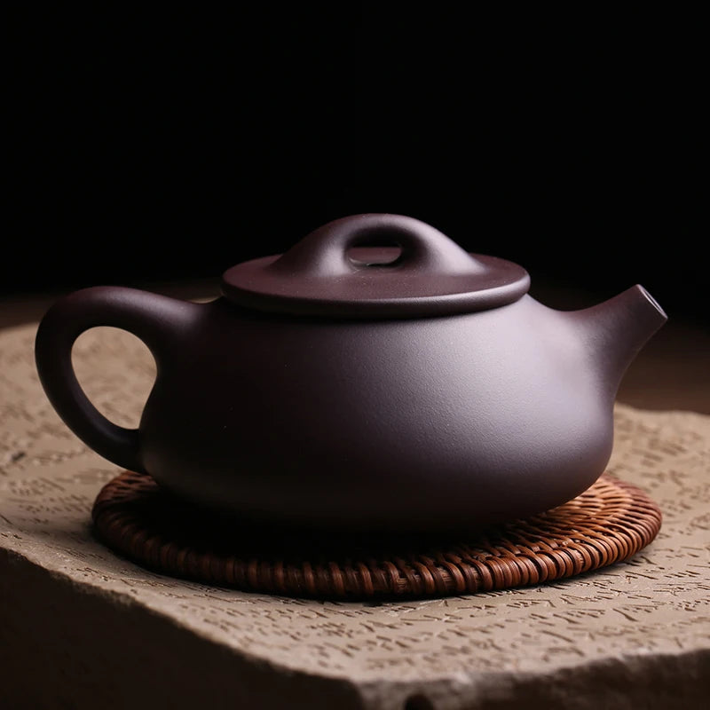 Yixing Original Mine Purple Clay Scenery Boat Stone Ladle Pure Handmade Famous Master Chen Zuyong Brewing Pot Kung Fu Tea Set