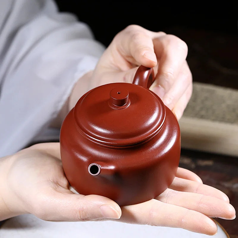Yixing Original Mining Big Red Mud Purple Sand Tea Pot Pure Handmade Chinese Assistant Worker Dezhong Small Single