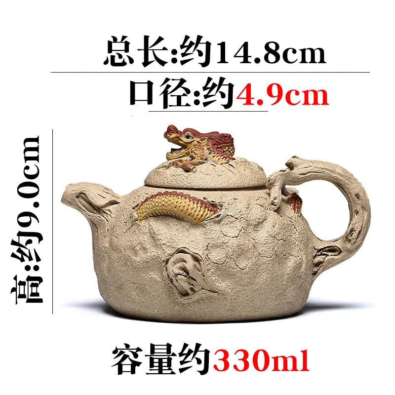 Yixing Purple Clay Pot Pure Handmade Flower Ware Tea Set Single Original Mine Old Section Mud Household