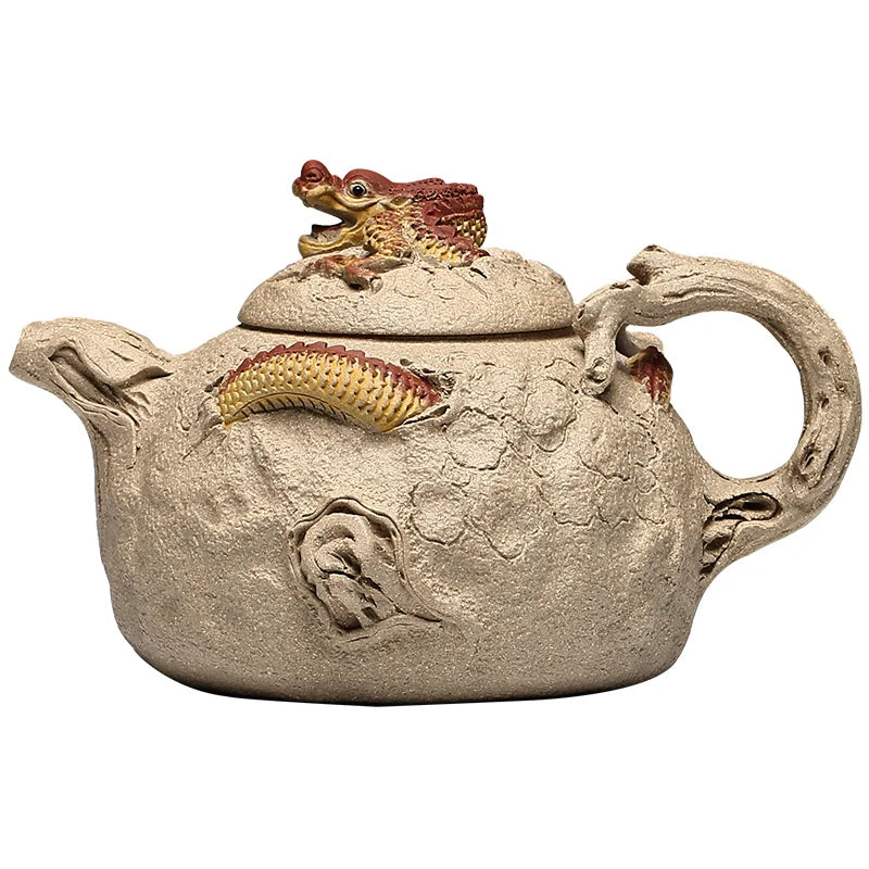 Yixing Purple Clay Pot Pure Handmade Flower Ware Tea Set Single Original Mine Old Section Mud Household