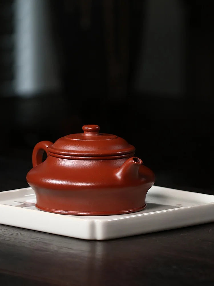 Yixing Purple Clay Pot Pure Handmade Household Tea Single Raw Mineral Red Zhu Mud Small Capacity Kung Fu Set Water
