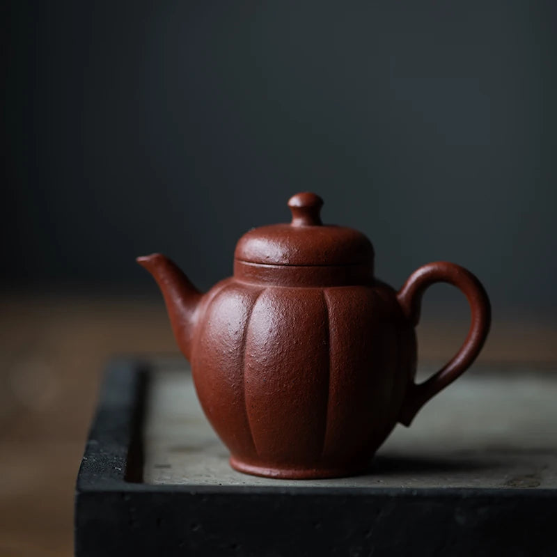 Yixing Purple Clay Pot Raw Mine Dahongpao Zhu Ni Chinese Style Imitation Ancient Ming Palace Lamp With A Small