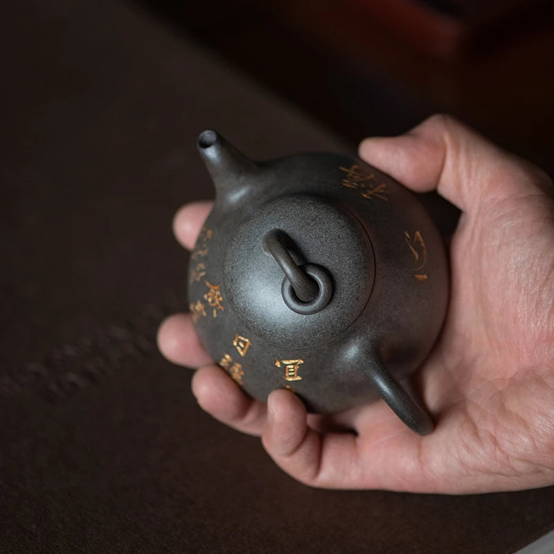 Yixing Purple Clay Pot Strength Faction Author Pure Handmade Satisfactory Raw Mine Dragon Blood Sand Firewood