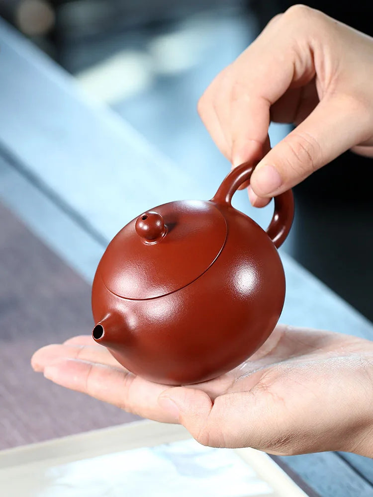 Yixing Purple Clay Pure Handmade Original Mine Dahongpao Xishi Pot High End Tea Set Gifts