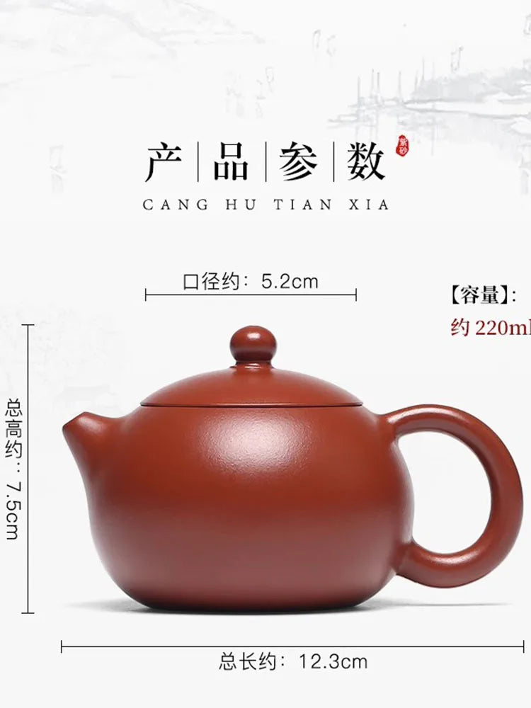 Yixing Purple Clay Pure Handmade Original Mine Dahongpao Xishi Pot High End Tea Set Gifts