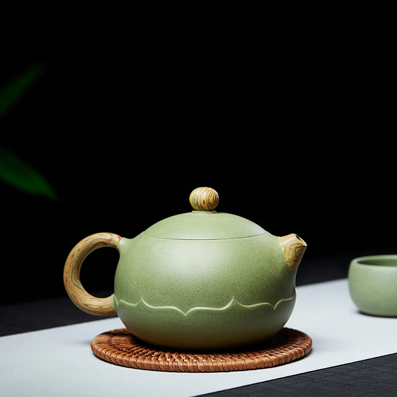 Yixing Purple Clay Pure Handmade Set, Household Light Luxury, High End Small Pot, Kung Fu Tea Brewing Master Xishi Pot