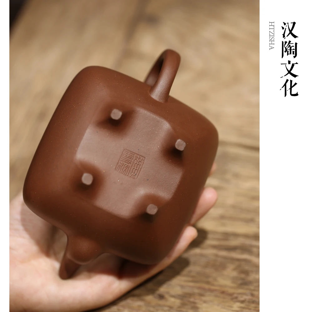 |Yixing are recommended by pure manual and old purple mud trough qing Fang Qi furnace pot teapot kung fu tea set
