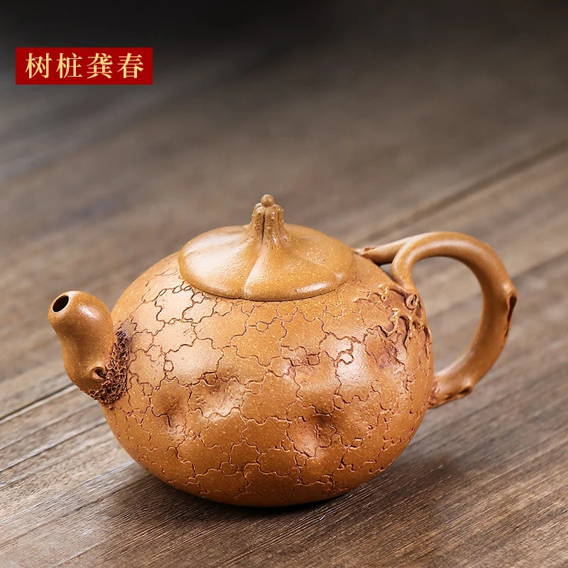 |Yixing recommended undressed ore all hand Gong Chun pot teapot ginkgo for spring pot home of kung fu tea set new product