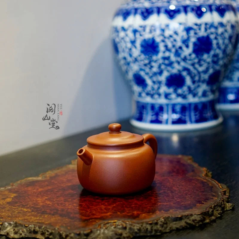 Yueshan Hall | Deyun Pot Bottom Groove Cleaning of No. 4 Well Purple Clay Pot Lin Xiaolong Handmade