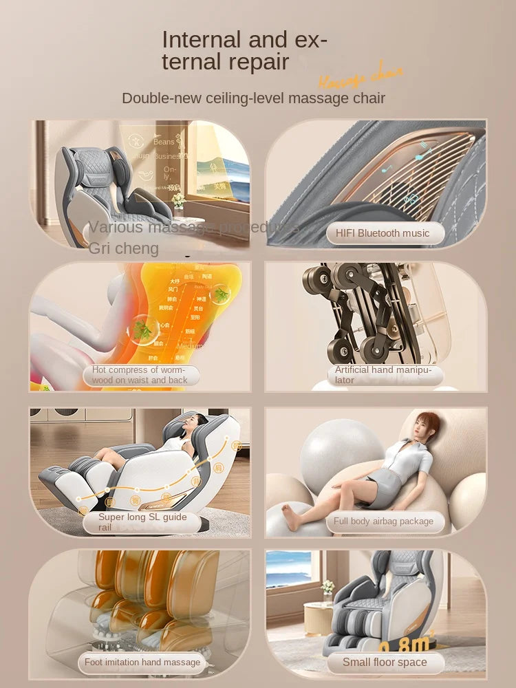 ZC Massage Chair Home Full Body Multifunctional Single Sofa Double SL Guide Rail Electric Small Smart Space Capsule