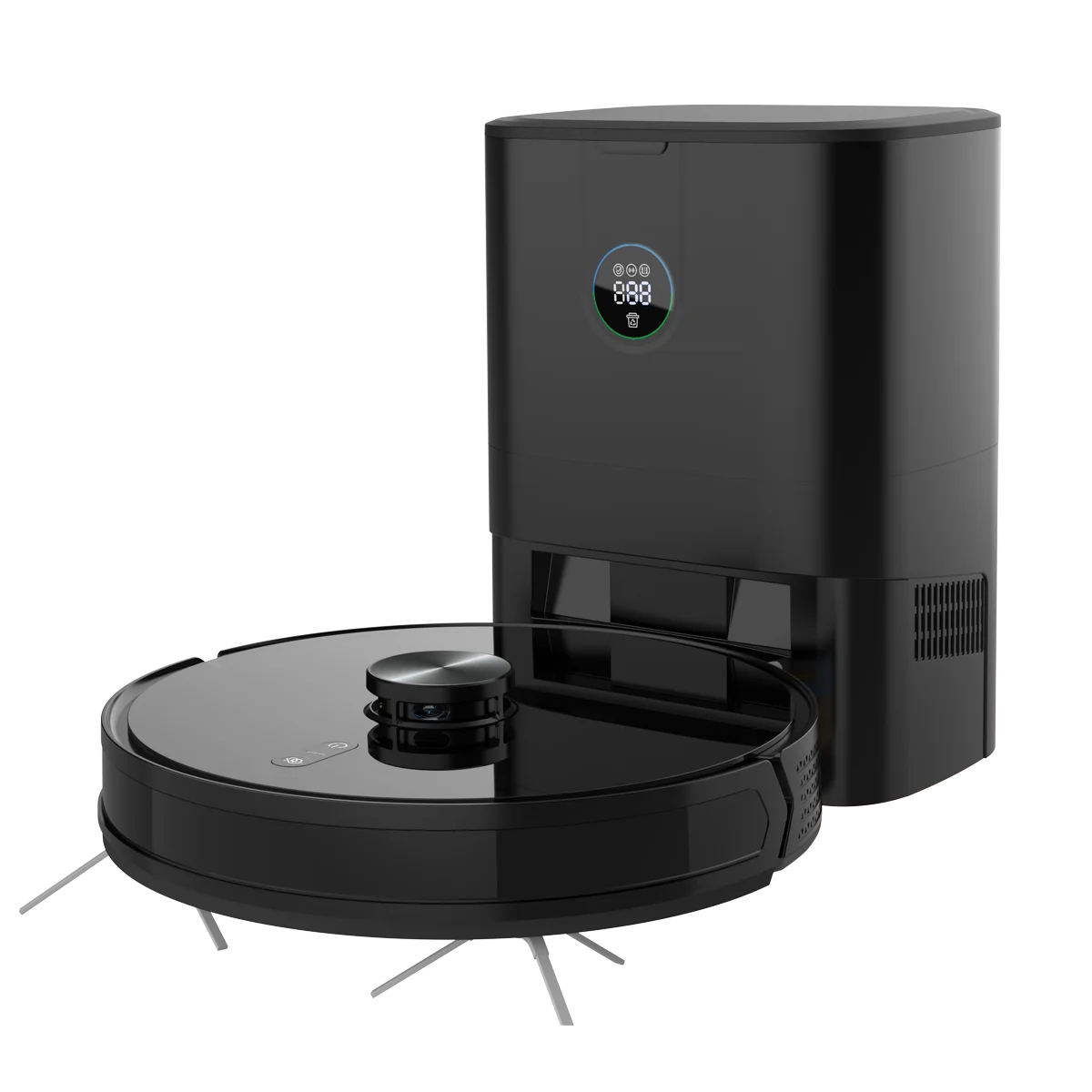 ZCWA D900 Robot Vacuum Cleaner with Auto-empty Dock, 6000PA Suction, Multi-Floor Maping, Customized Wet Dry Room Cleaning
