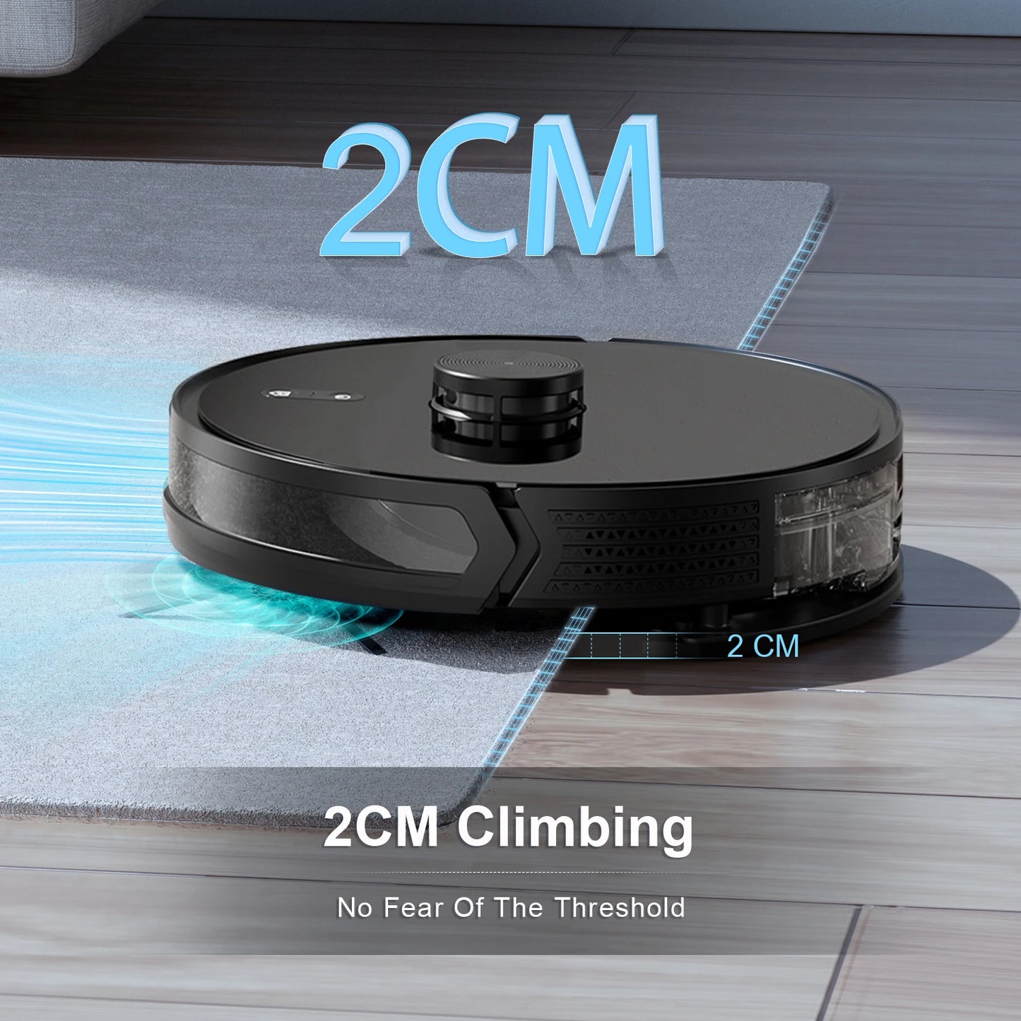 ZCWA D900 Robot Vacuum Cleaner with Auto-empty Dock, 6000PA Suction, Multi-Floor Maping, Customized Wet Dry Room Cleaning