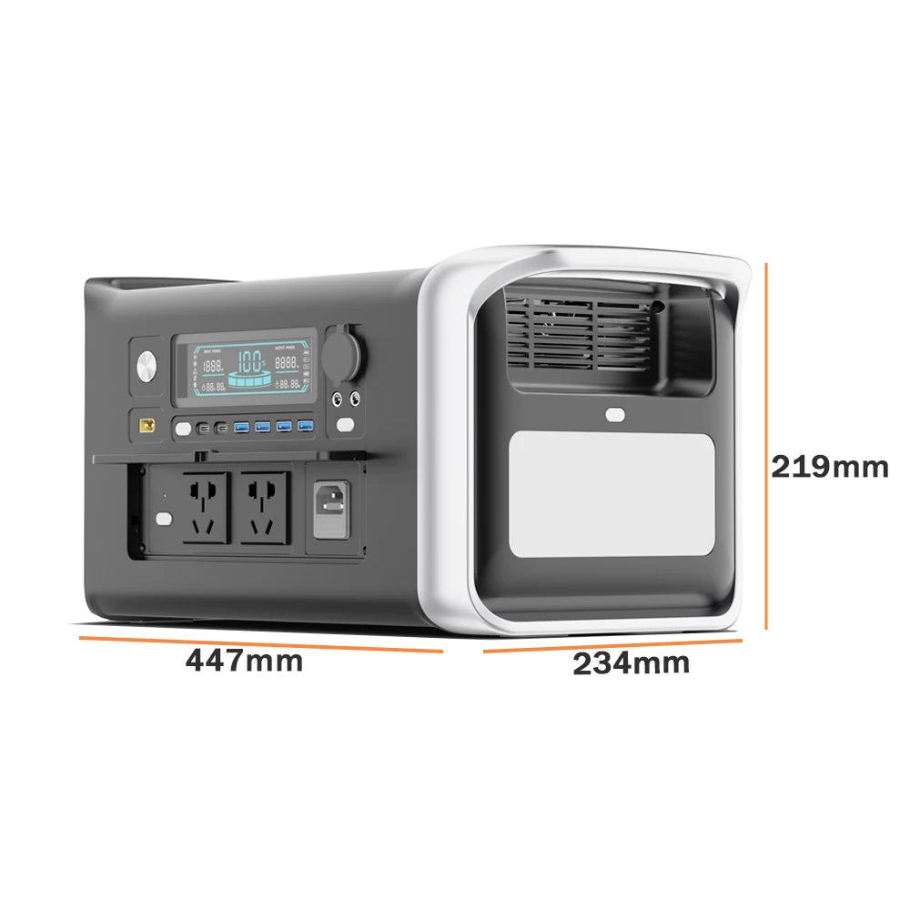 ZHENXI 1800W A-Power Portable Power Station Solar Generator 1024Wh LiFePO4 Battery Power Failure Camping Fishing RV 2500+ Cycles