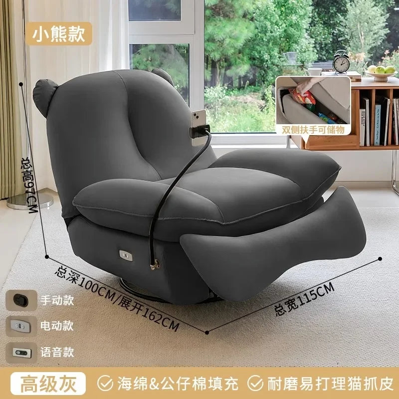 ZK Single Sofa Living Room Creative Sofa Lazy Rocking Chair Sleeping and Lying Smart Massage Chair
