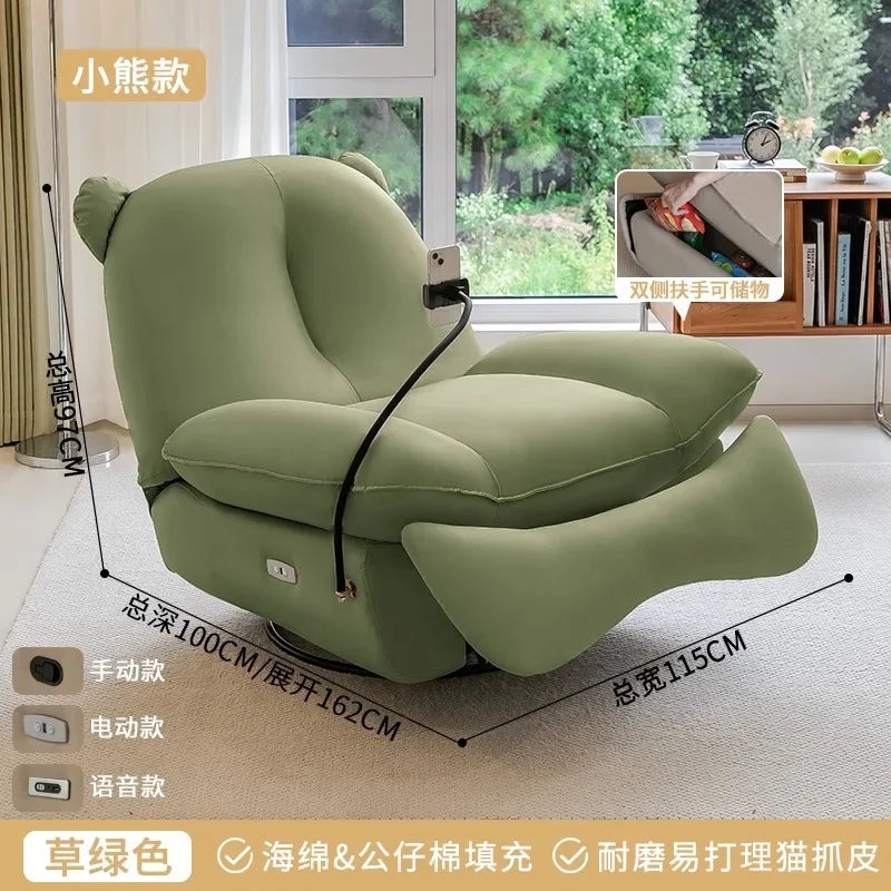 ZK Single Sofa Living Room Creative Sofa Lazy Rocking Chair Sleeping and Lying Smart Massage Chair