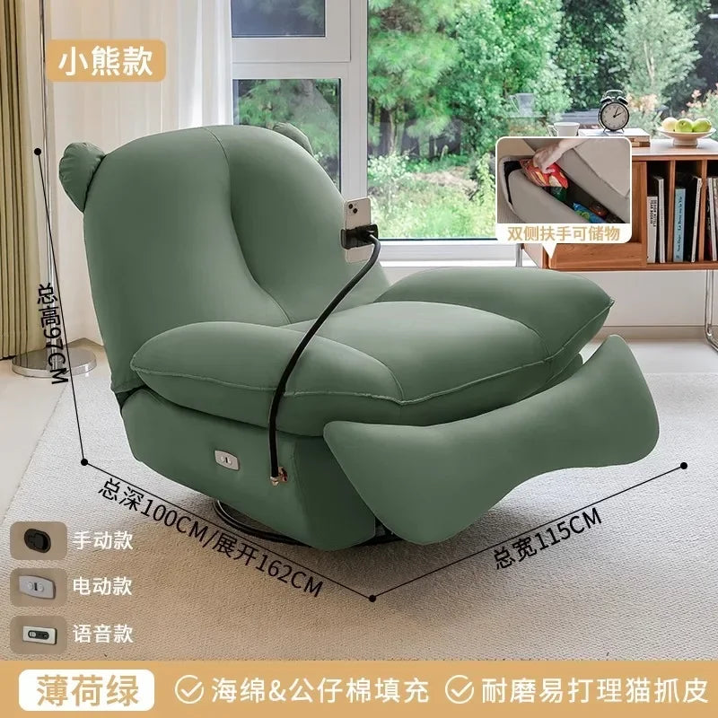 ZK Single Sofa Living Room Creative Sofa Lazy Rocking Chair Sleeping and Lying Smart Massage Chair