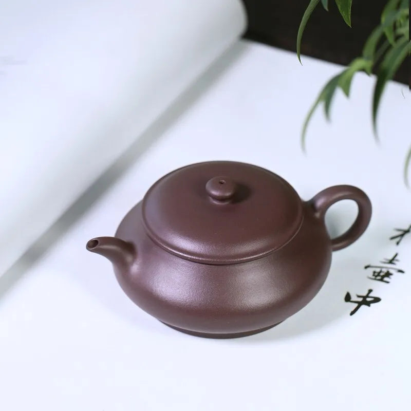 Zanghutianxia Yixing Purple Clay Pot Famous Handmade Teapot Deep Well Old Yixing Clay Small Capacity Open Stove Pot Open Stove P