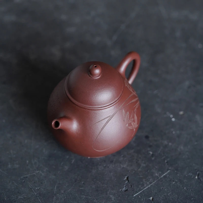 Zen Yuantang Yixing Handmade Yixing Clay Teapot Kung Fu Teapot Sketch Pot Huanglongshan Raw Ore Bottom Groove Clear Carving High