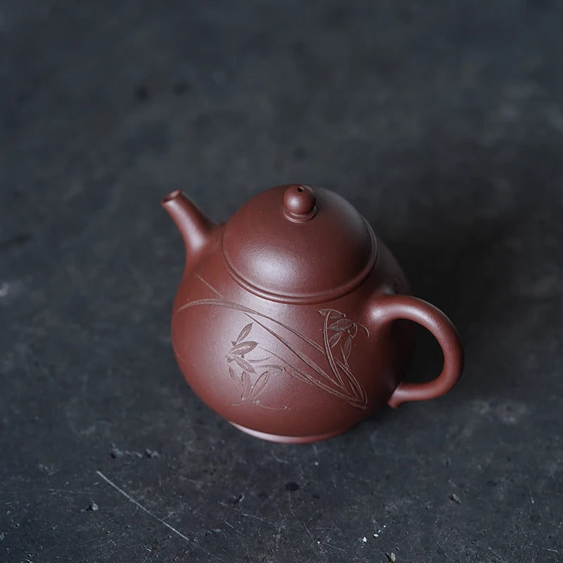 Zen Yuantang Yixing Handmade Yixing Clay Teapot Kung Fu Teapot Sketch Pot Huanglongshan Raw Ore Bottom Groove Clear Carving High