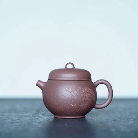 Zen Yuantang Yunyou Original Design Kung Fu Teapot Sketch Pot Yixing Handmade Purple Clay Pot Raw Ore Purple Clay