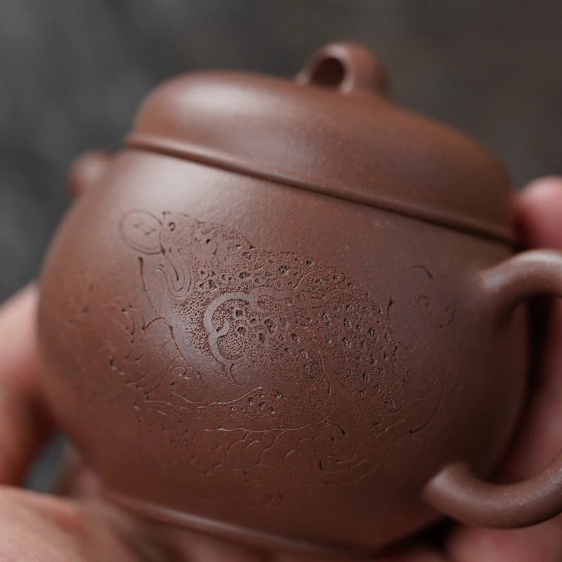 Zen Yuantang Yunyou Original Design Kung Fu Teapot Sketch Pot Yixing Handmade Purple Clay Pot Raw Ore Purple Clay
