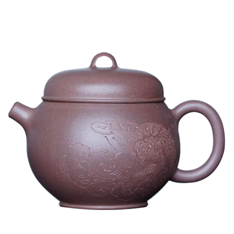 Zen Yuantang Yunyou Original Design Kung Fu Teapot Sketch Pot Yixing Handmade Purple Clay Pot Raw Ore Purple Clay