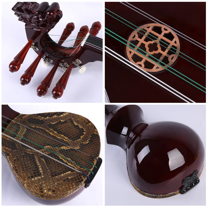 Zhamunie  Six string lead eight string zhamunie Zhanmu Nie ethnic minority six string zhamunian dragon head Qin
