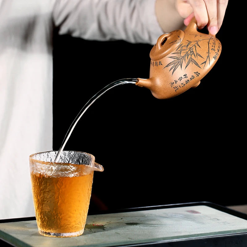 |all hand teapot tea set household single pot period of mud stone carved bamboo son and metallurgy gourd ladle pot