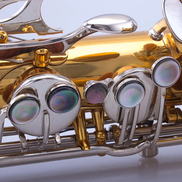 bB Tone gold lacquer Body and nickel plated keys Material Professional Good Quality Tenor Saxophone sax