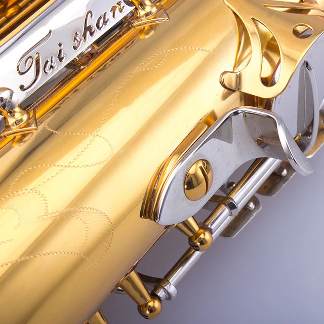 bB Tone gold lacquer Body and nickel plated keys Material Professional Good Quality Tenor Saxophone sax