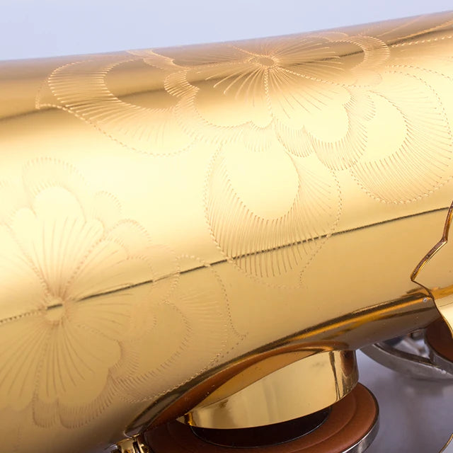 bB Tone gold lacquer Body and nickel plated keys Material Professional Good Quality Tenor Saxophone sax