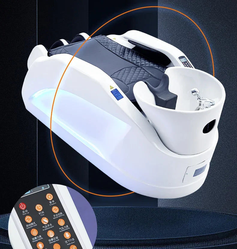 beauty salon barbershop multifunction washing bed luxury electric smart massage shampoo chair