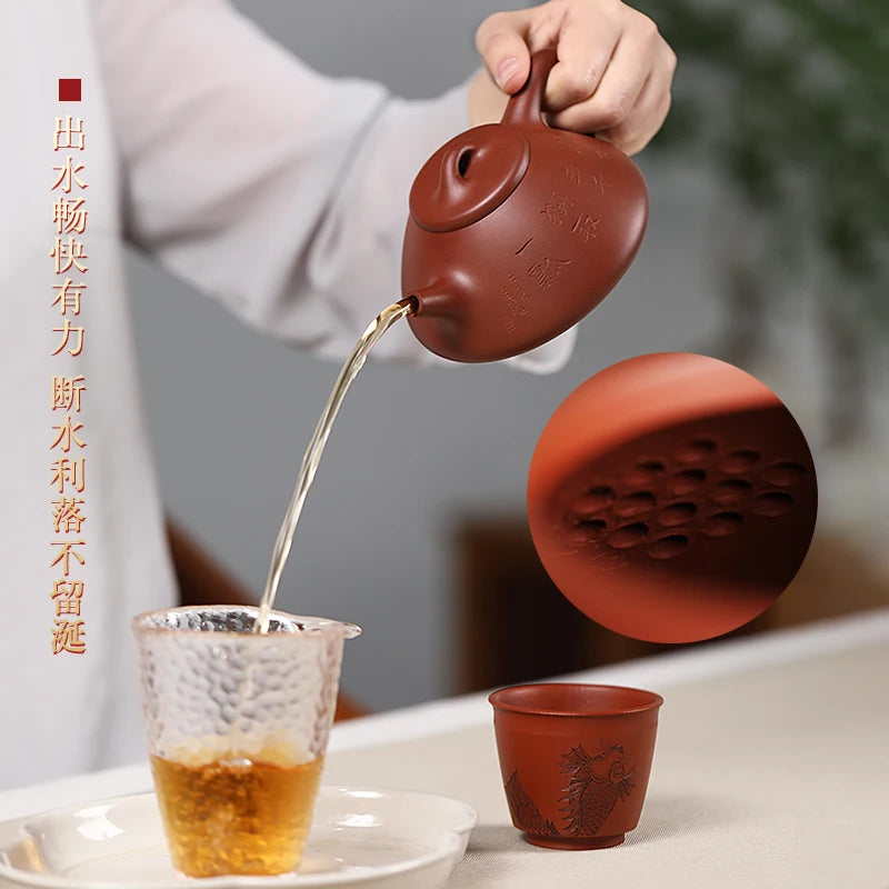 |by the technologist ji-biao zhang pure manual son stone gourd ladle pot of huanglong groove under the qing dynasty