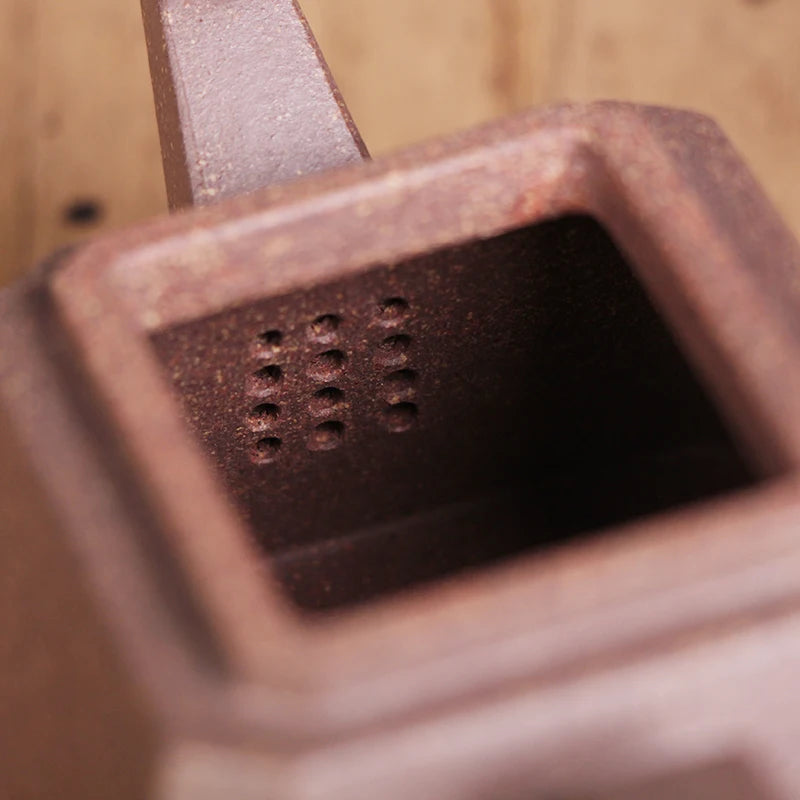 |chang, yixing recommended pure manual colorful period of mud square Angle of smoke pot artist Fan Weiming all handmade