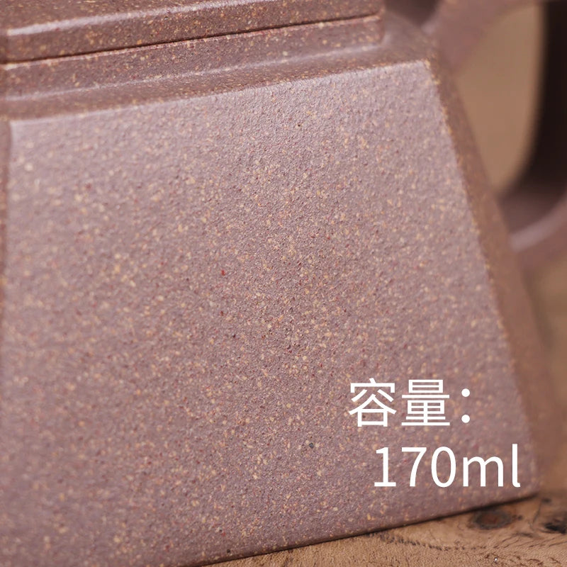 |chang, yixing recommended pure manual colorful period of mud square Angle of smoke pot artist Fan Weiming all handmade