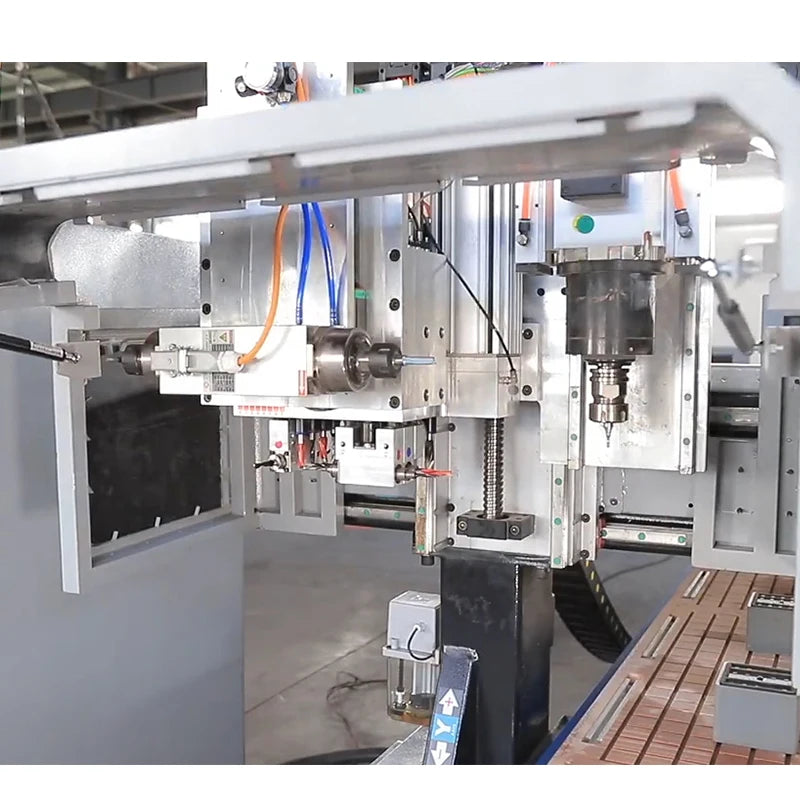 china auto tool change atc cnc router 1325 1530 9kw woodworking kitchen cabinet door making machine with drilling saw