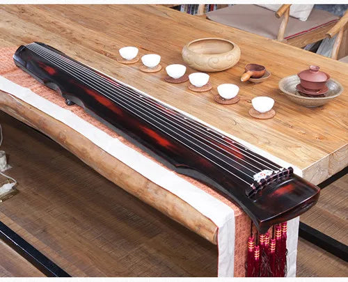 cinnabar guqin fu xi Type Lyre Chinese 7 Strings Ancient Zither Chinese Musical Instruments zither 100% solid AAA fir wood Guqin